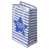 Happy Vaderdag | Blue Star & Stripes Gift Bag Klein Cadeauzakje (Voorkant Gekanteld)