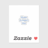 Happy Vaderdag Blue Wit Classy Cool 2024 Sticker (Vel)