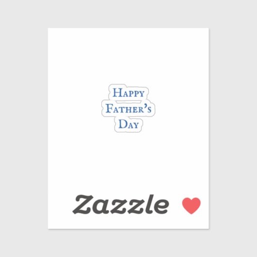 Happy Vaderdag Blue Wit Classy Cool 2024 Sticker (Vel)