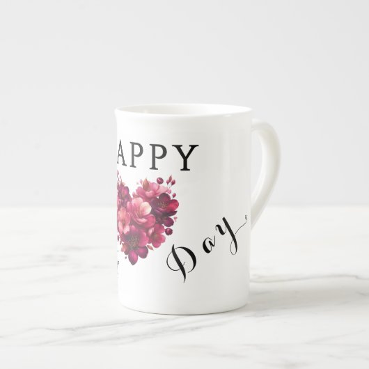 Happy Vaderdag Bone China Mok (Voorkant rechts)