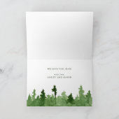 Happy Vaderdag | bos met groene Waterverf Kaart (Binnen)