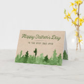 Happy Vaderdag | bos met groene Waterverf Kaart (Gele Bloem)