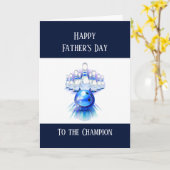 Happy Vaderdag Bowling Bowler Bowl Kaart (Gele Bloem)