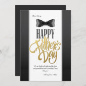 Happy Vaderdag Bowtie Wenskaart Feestdagenkaart (Voorkant / Achterkant)