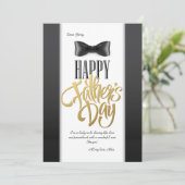 Happy Vaderdag Bowtie Wenskaart Feestdagenkaart (Staand voorkant)