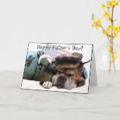 Happy Vaderdag Boxer Dog Wenskaart Kaart (Gele Bloem)