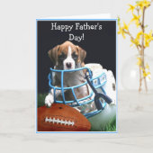 Happy Vaderdag boxer puppy wenskaart Kaart (Gele Bloem)