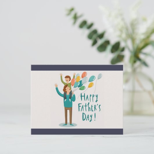 Happy Vaderdag Briefkaart (Staand voorkant)