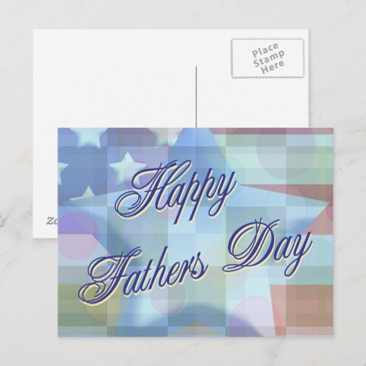 Happy Vaderdag Briefkaart (Voorkant / Achterkant)