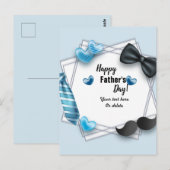 Happy Vaderdag Briefkaart (Voorkant / Achterkant)