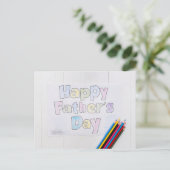 Happy Vaderdag Briefkaart (Staand voorkant)