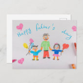 Happy Vaderdag Briefkaart (Voorkant / Achterkant)