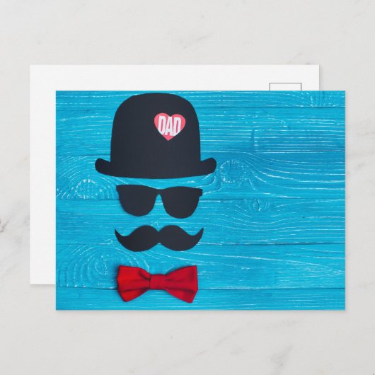 Happy Vaderdag Briefkaart (Voorkant / Achterkant)