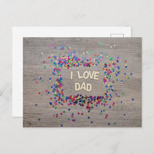 Happy Vaderdag Briefkaart (Voorkant / Achterkant)