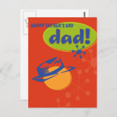 Happy Vaderdag Briefkaart (Voorkant / Achterkant)