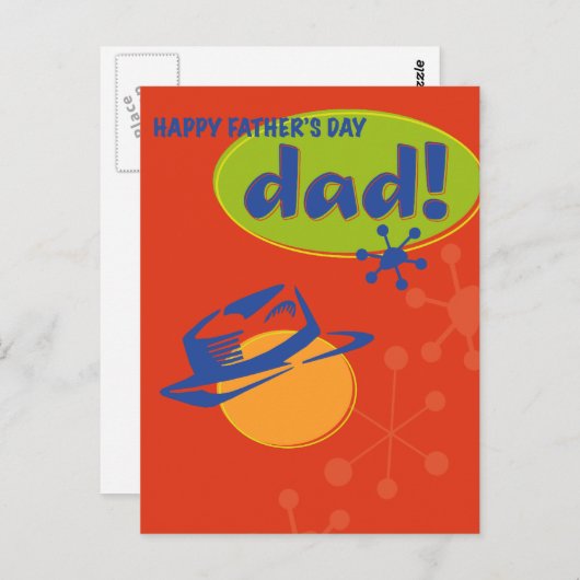 Happy Vaderdag Briefkaart (Voorkant / Achterkant)