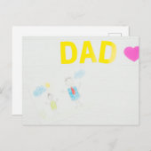 Happy Vaderdag Briefkaart (Voorkant / Achterkant)