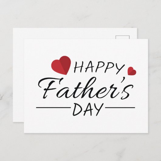 Happy Vaderdag Briefkaart  (Voorkant / Achterkant)