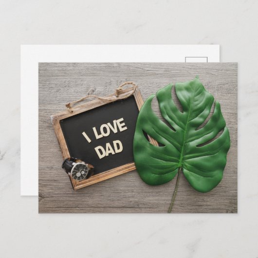 Happy Vaderdag Briefkaart (Voorkant / Achterkant)