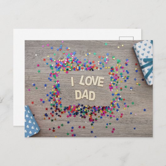 Happy Vaderdag Briefkaart (Voorkant / Achterkant)