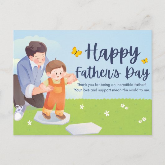 Happy vaderdag briefkaart (Voorkant)