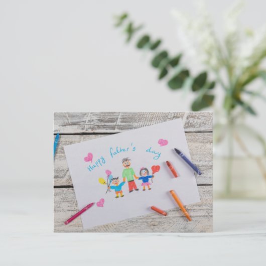 Happy Vaderdag Briefkaart (Staand voorkant)