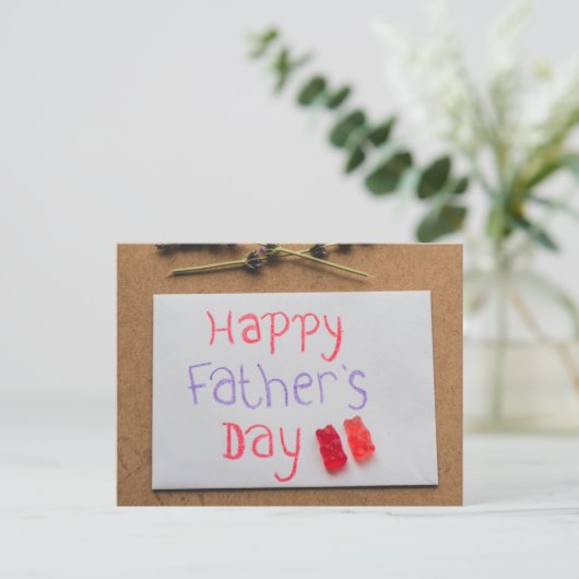 Happy Vaderdag Briefkaart (Staand voorkant)