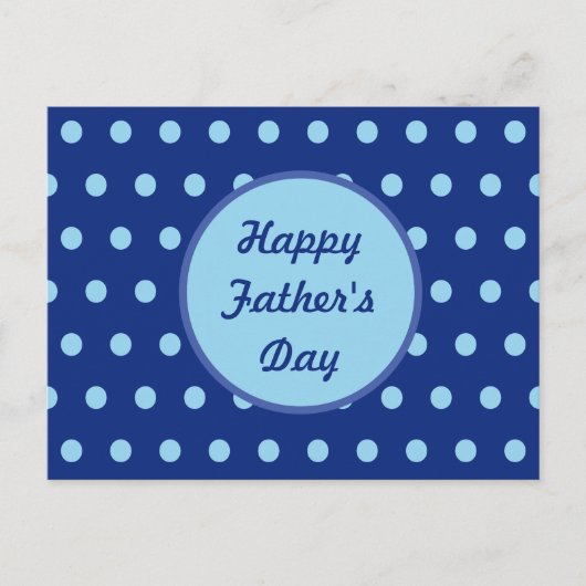 Happy Vaderdag Briefkaart (Navy & Soft Blue) (Voorkant)