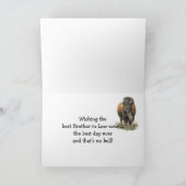 Happy Vaderdag Brother-in-Law Buffalo Bison Kaart (Binnen)