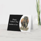 Happy Vaderdag Brother-in-Law Buffalo Bison Kaart (Voorkant)