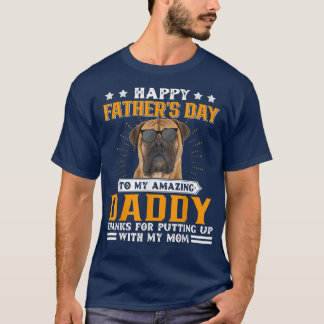 Happy Vaderdag Bullmastiff Dog Dad geeft fts for m T-shirt