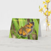 Happy Vaderdag Butterfly Kaart (Gele Bloem)