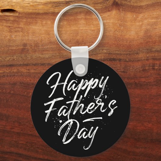 Happy Vaderdag Button Sleutelhanger (Voorkant)