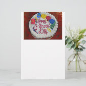 Happy Vaderdag Cake Briefpapier (Staand voorkant)
