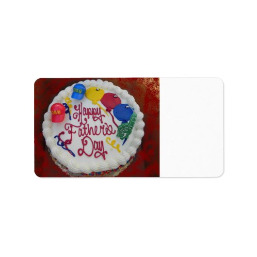 Happy Vaderdag Cake Etiket (Voorkant)