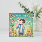 Happy Vaderdag Card Kaart (Staand voorkant)