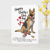 Happy Vaderdag Card van Uw Duitse herder Kaart (Gele Bloem)