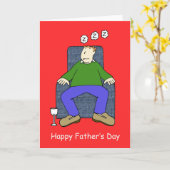Happy Vaderdag Cartoon Pap Slapen Kaart (Gele Bloem)