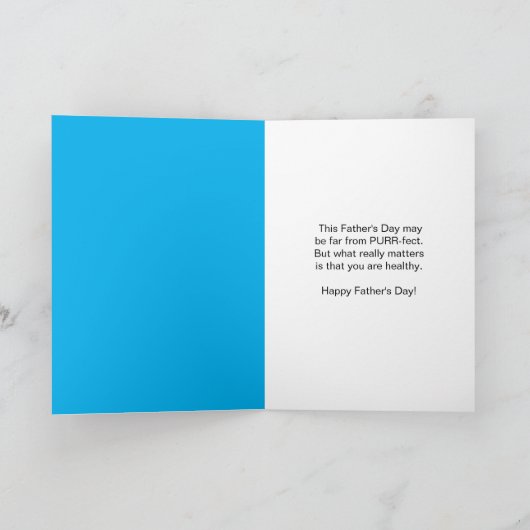 Happy Vaderdag Cat in gezichtsmasker en Stropdas H Feestdagen Kaart (Binnen)