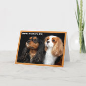 Happy Vaderdag Cavalier King Charles Spaniels Kaart (Voorkant)