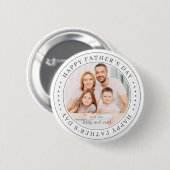 Happy Vaderdag Classic Simple Photo Ronde Button 5,7 Cm (Voorkant /achterkant)