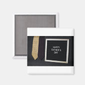 Happy Vaderdag Classic Zwart Magneet (Voorkant / Achterkant)