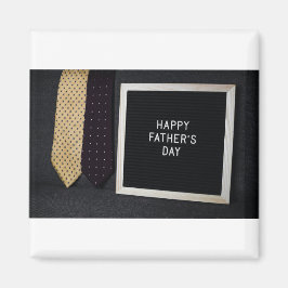 Happy Vaderdag Classic Zwart Magneet