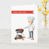 Happy Vaderdag Cook doet een Barbecue Card Kaart (Gele Bloem)