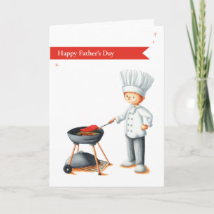 Happy Vaderdag Cook doet een Barbecue Card Kaart