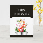 Happy Vaderdag Cooking Baking Chef Kaart (Gele Bloem)