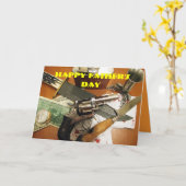 Happy Vaderdag cool kaart (Gele Bloem)