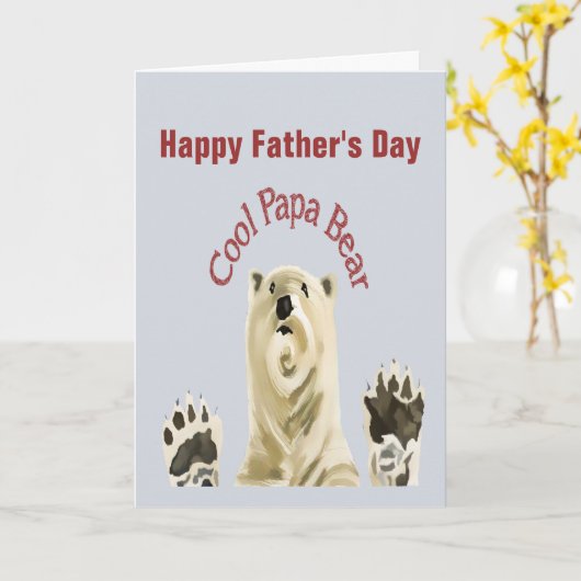 Happy Vaderdag Cool Papa Beer Blank binnen Kaart (Gele Bloem)