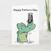 Happy Vaderdag Crocodile Kaart (Voorkant)