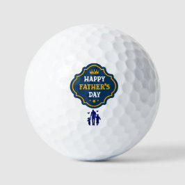 Happy Vaderdag Crown & Kinder - Een koninklijk eer Golfballen